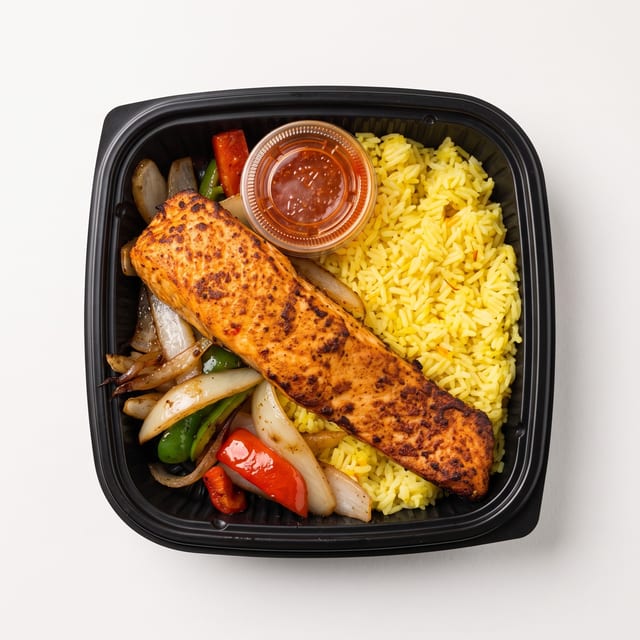Salmon Kabob.