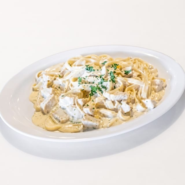 Chicken Alfredo Pasta.